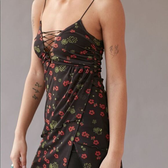 Uo bright side lace up mini dress - Picture 4 of 7